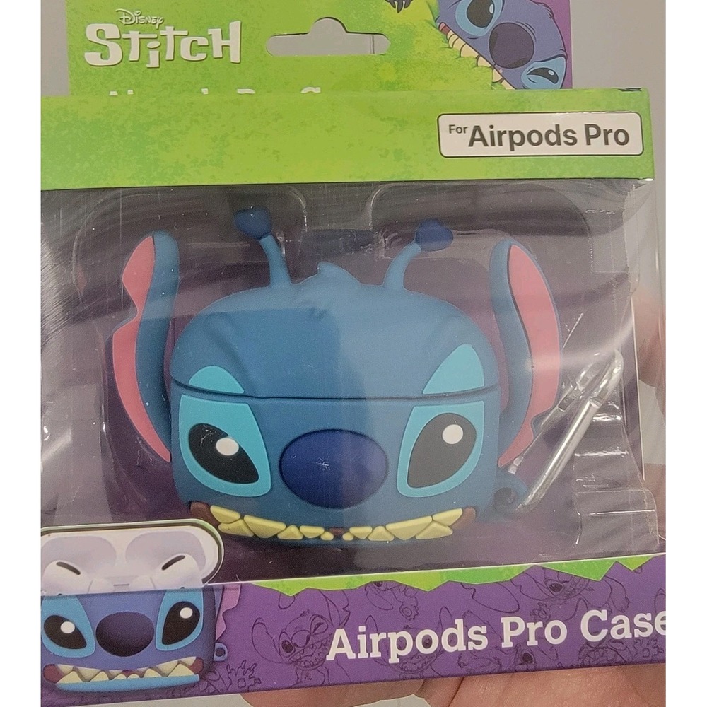 NEW Disney Stitch Airpod Pro Case‎ With Clip New In Box